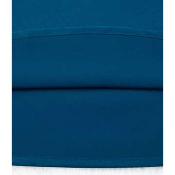 Women's Satin High Waist Hidden Elasticized Waistband Flared Casual A Line Midi Skirt (Thin Teal, Medium)