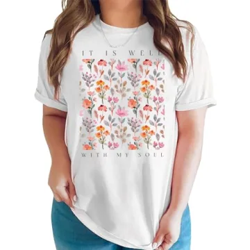 Vintage Floral Christian T-Shirt Comfort Colors Faith Apparel