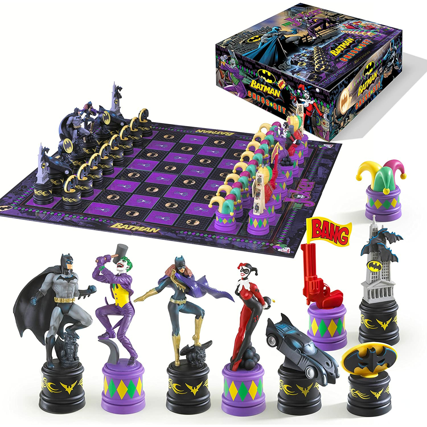 Batman Chess Set: Dark Knight vs Joker Edition