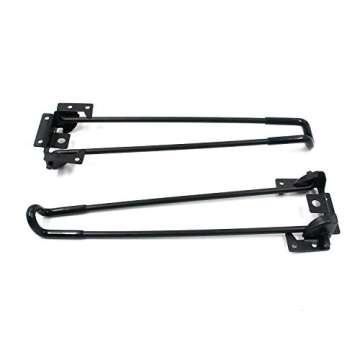 Geesatis Furniture Legs 4 Pcs Hairpin Table Legs Heavy Duty Metal Folding Table Legs for Furniture Home DIY Projects, with Mounting Screw, Height 12 inch, Black
