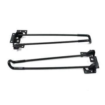 Geesatis Furniture Legs 4 Pcs Hairpin Table Legs Heavy Duty Metal Folding Table Legs for Furniture Home DIY Projects, with Mounting Screw, Height 12 inch, Black