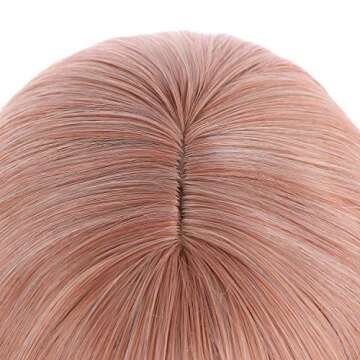 eNilecor Orange Pink 27" Curly Wig for Women