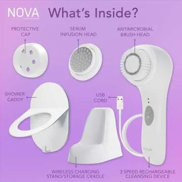 Spa Sciences NOVA Cleansing Brush - Anti-Aging & Waterproof