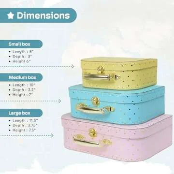 Vintage Decorative Storage Boxes Set of 3 - Jewelkeeper