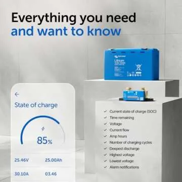 Victron Energy SmartShunt IP65 Battery Monitor (Bluetooth) - Victron Smart Shunt - 6.5V-70V, 500 amp