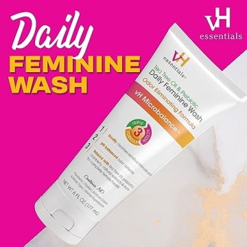 vH Essentials Feminine Wash, Tea Tree Oil, pH Balanced 6 Fl Oz