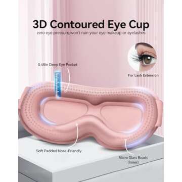 Sleep Mask for Women Men - 3D Contoured Cup, Weighted Sleep Mask, Light Blocking, FACEMOON Eye Mask ...