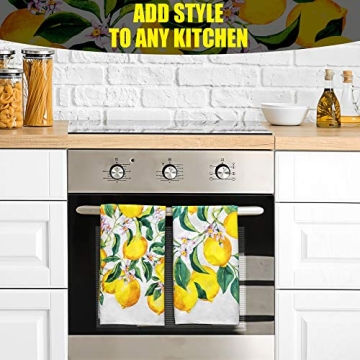 Vibrant KOALAND Lemon Tea Towels, Set of 3 Stylish Dish Towels