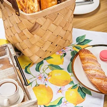 Vibrant KOALAND Lemon Tea Towels, Set of 3 Stylish Dish Towels