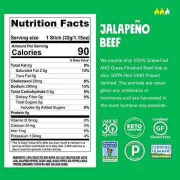 Chomps Variety Trial Pack, Grass Fed and Free Range Beef & Turkey Sticks, 8 Flavor Pack - Keto, Paleo, Whole30