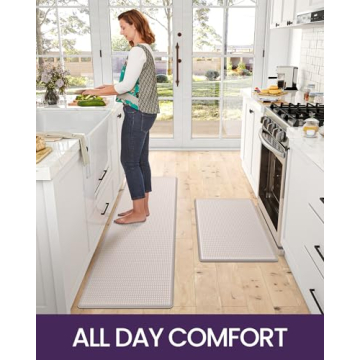 Comfortable DEXI Kitchen Mats Anti-Fatigue Waterproof Rugs
