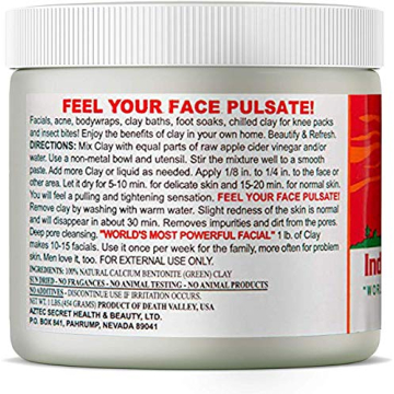 Aztec Secret Face Healing Clay - 12 Pack of 1 LB Tubs