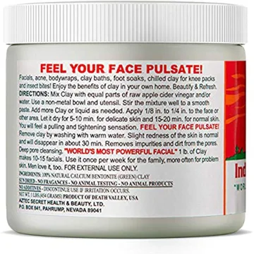 Aztec Secret Face Healing Clay - 12 Pack of 1 LB Tubs
