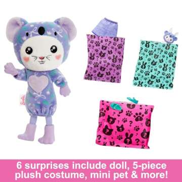 Barbie Cutie Reveal Chelsea Doll & Accessories, Animal Plush Costume & 6 Surprises Including Color Change, Bunny as Koala