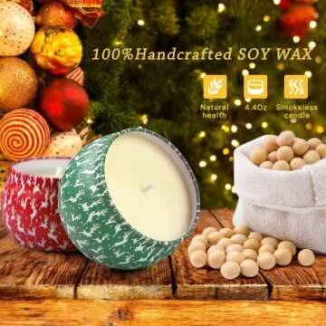 Christmas Scented Candles Gift Set for Women 4 Pack