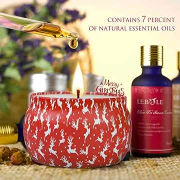 Christmas Scented Candles Gift Set for Women 4 Pack