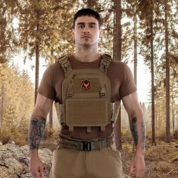 Tuxapo Tactical Molle Vest Adjustable Lightweight Quick Release for Men