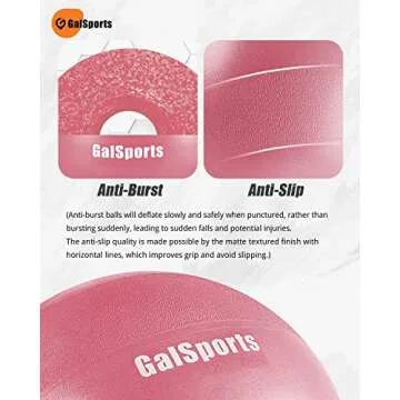 GalSports Pregnancy Ball - Birthing Ball for Workout Yoga Stability, Pregnancy Safety Anti-Burst Materials for Maternity, Labor Exercise Ball with Quick Pump