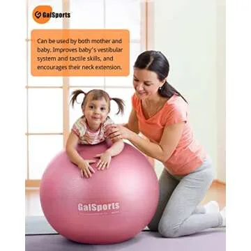 GalSports Pregnancy Ball - Birthing Ball for Workout Yoga Stability, Pregnancy Safety Anti-Burst Materials for Maternity, Labor Exercise Ball with Quick Pump