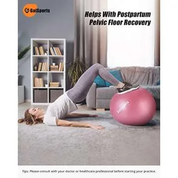 GalSports Pregnancy Ball - Birthing Ball for Workout Yoga Stability, Pregnancy Safety Anti-Burst Materials for Maternity, Labor Exercise Ball with Quick Pump