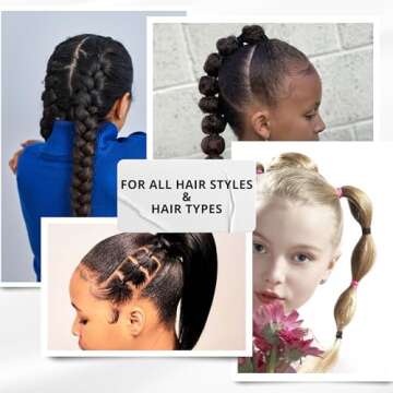 Blax Clear Hair Elastics – Snag-Free Transparent Hair Ties, No-Damage Hair Rubber Bands, 4mm 8 Count (Pack of 2)