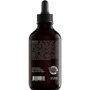 New York Biology Hyaluronic Acid Serum for Face with Vitamins C and E - Professional Strength Hydrating Serum for Dry Uneven Skin - 4 Fl oz