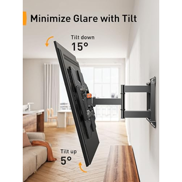 Full Motion TV Wall Mount for 42-85 Inch TVs