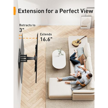 Full Motion TV Wall Mount for 42-85 Inch TVs