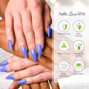 SNS Nail Dip Powder Silent Summer Night Long-Lasting Black