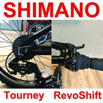 ZiZZO Via Folding Bike - Lightweight Shimano 7-Speed Design