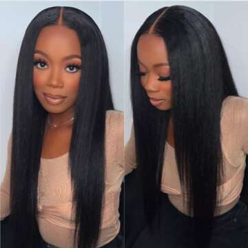 UNICE Silk Yaki Straight Human Hair Weave 3 Bundles
