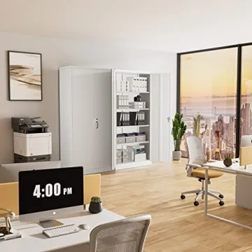 Greenvelly Metal Storage Cabinet - Durable & Secure 72"