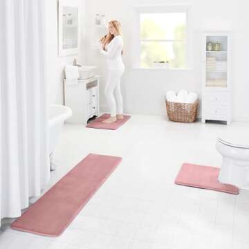 Genteele Memory Foam Bath Mat Non Slip and Absorbent