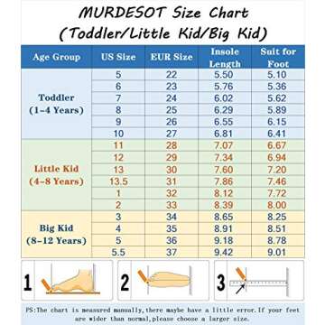 MURDESOT Kids Athletic Running Sneakers for Toddlers