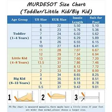 MURDESOT Kids Athletic Running Sneakers for Toddlers