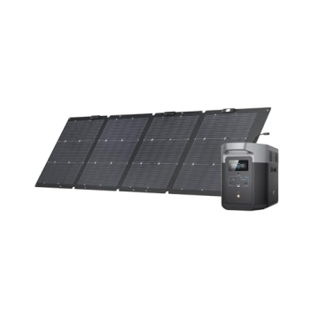EF ECOFLOW Solar Generator DELTA Max (2000) 2016Wh with 220W Solar Panel, 6 X 2400W (5000W Surge) AC...
