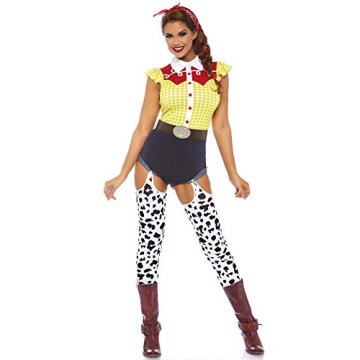Leg Avenue womens - 3 Piece Giddy Up Cowgirl Set Cute Western Halloween for Women Adult Sized Costum...