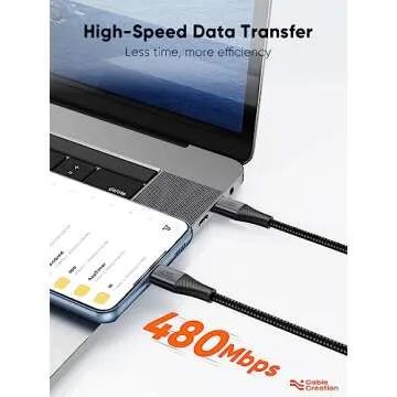 CableCreation Short USB C to USB C 60W Charger Cable