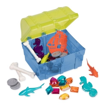 Battat Pirate Treasure Chest Diving Game - 28 Pcs Kids Pool & Beach Toys
