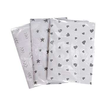 J.L. Childress Healthy Habits Disposable Restaurant High Chair Covers - 12 Count - Individually Wrapped Baby Seat Covers - Covers All Surfaces - Stars/Hearts/Arrows