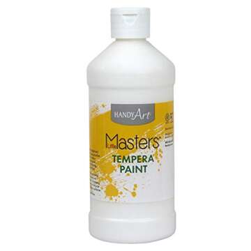 Handy Art Little Masters Tempera Paint 16 Ounce White - Rich, Clean Colors for Young Artists