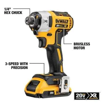 DEWALT 20V MAX XR Cordless Drill Combo Kit Features