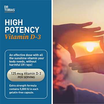 Dr. Tobias Vitamin D3 5000 IU - Essential for Healthy Bones, Immune Support