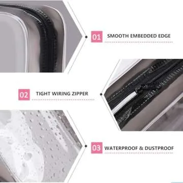 6 Pack Clear Travel Toiletry Bags for Ultimate Organization