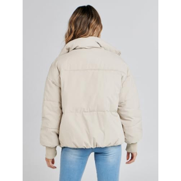 MEROKEETY Women's 2024 Stylish Winter Puffer Jacket