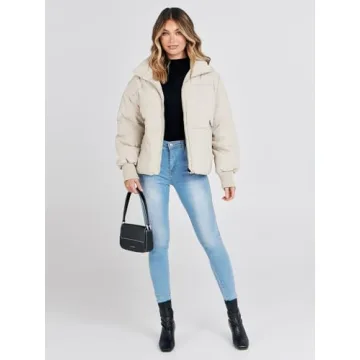 MEROKEETY Women's 2024 Stylish Winter Puffer Jacket