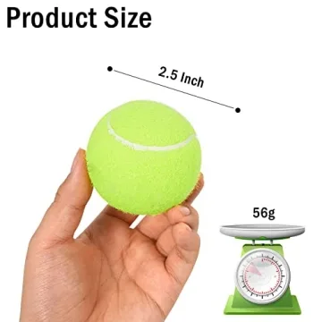 POPFRO 12 Pack High Bounce Durable Tennis Balls Training Pets