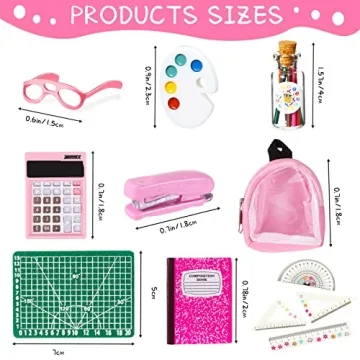 Chalyna Mini Doll School Supplies Set for Creative Play