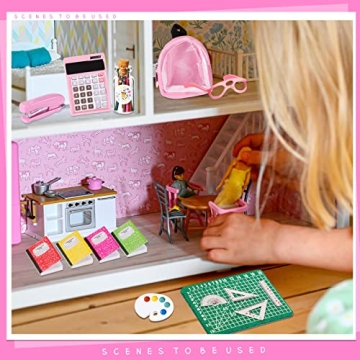 Chalyna Mini Doll School Supplies Set for Creative Play