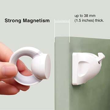 6-Pack Magnetic Baby Proof Cabinet Locks by Moonybaby, White